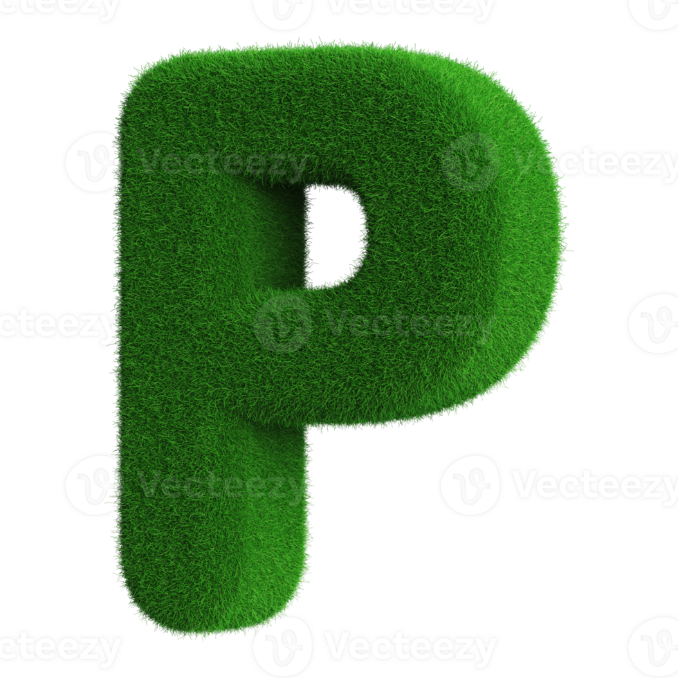 3D Font Letter P uppercase png