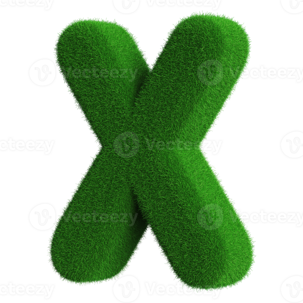 3D Font Letter X uppercase png