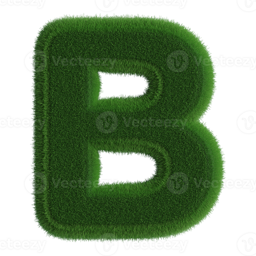 3D Font Letter B uppercase png