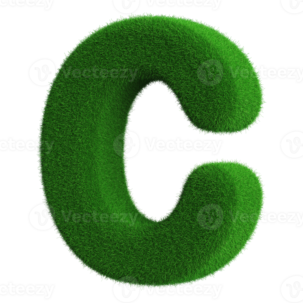 3D Font Letter C uppercase png