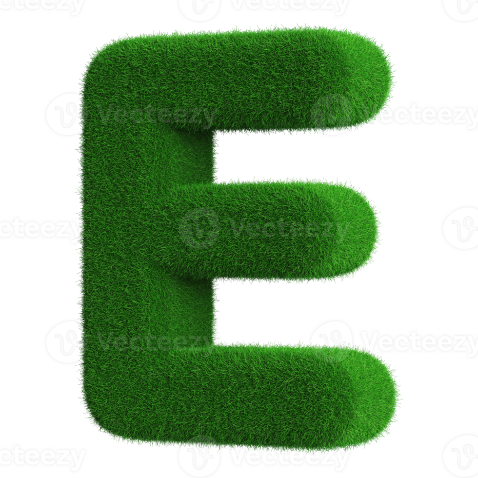 3D Font Letter E uppercase png