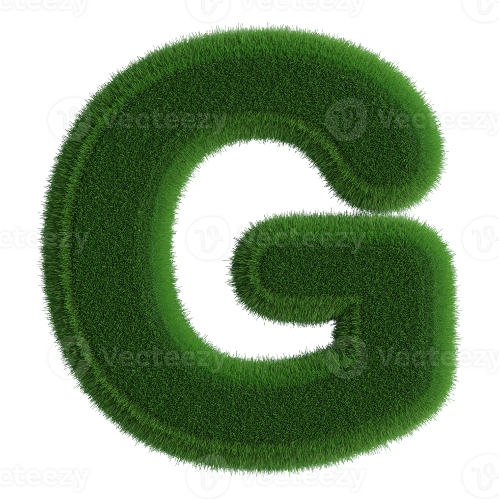 3D Font Letter G uppercase png