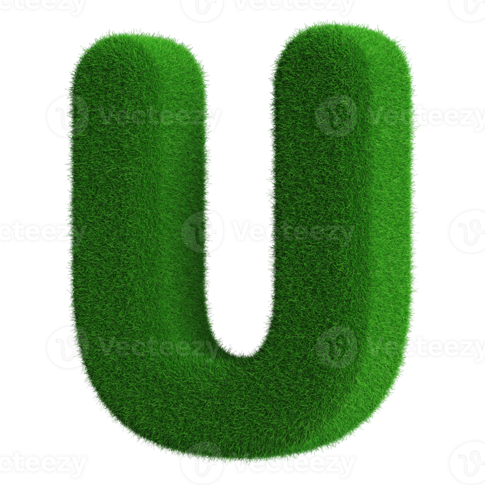 3D Font Letter U uppercase png