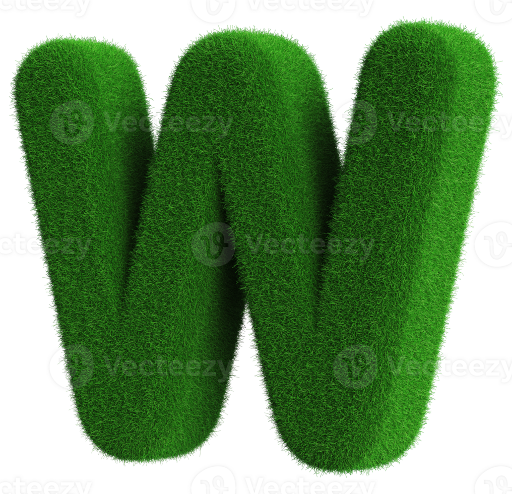 3D Font Letter W uppercase png