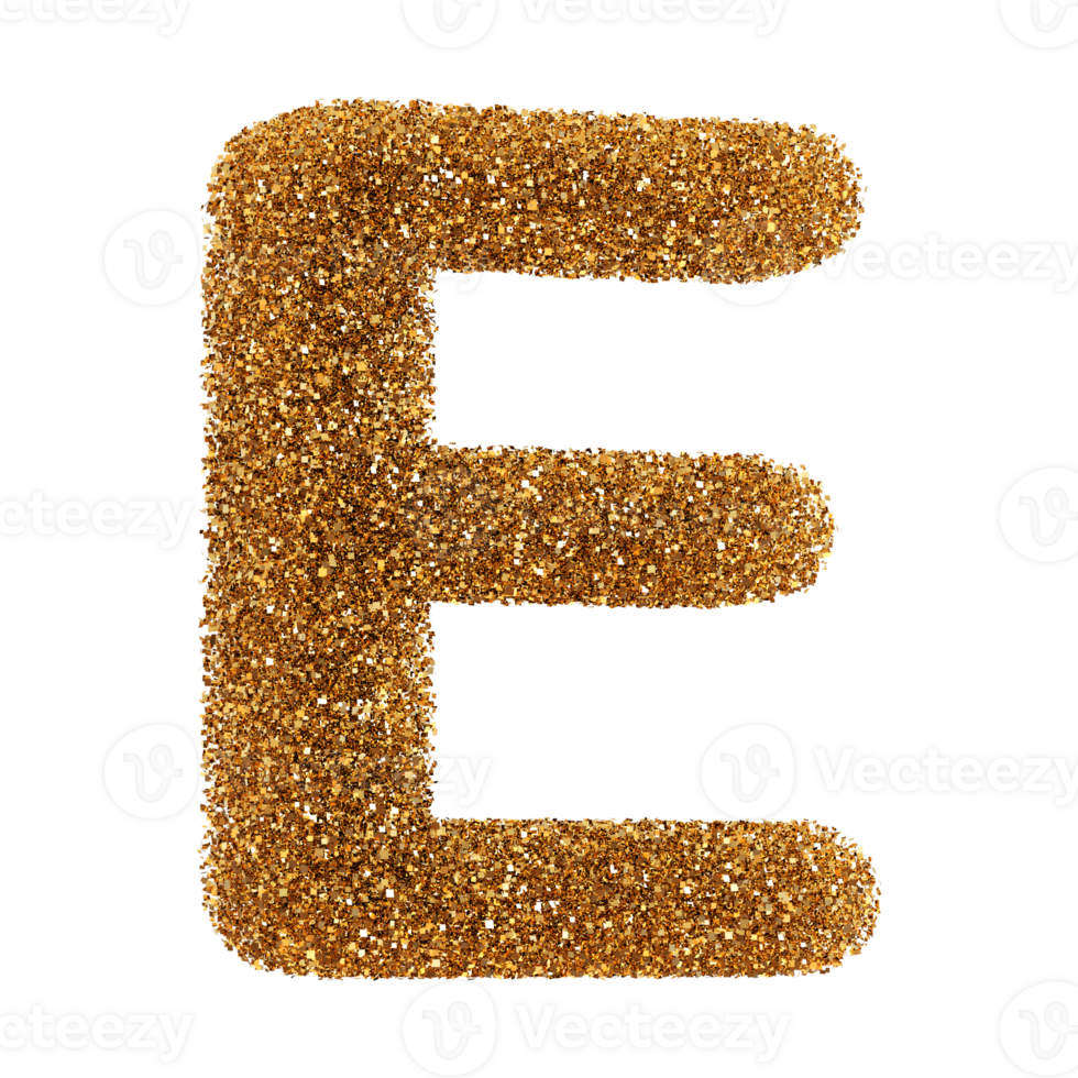 3D Font Letter E uppercase png