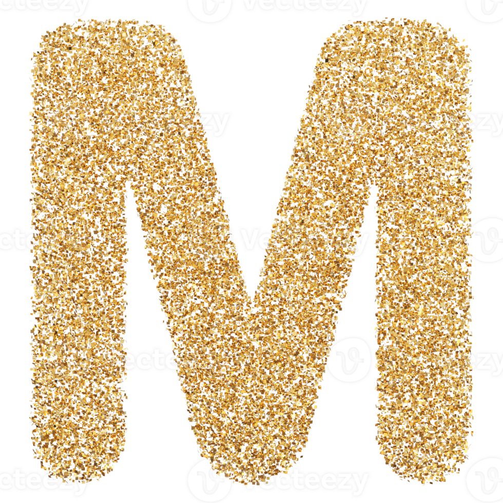 3D Font Letter M uppercase png
