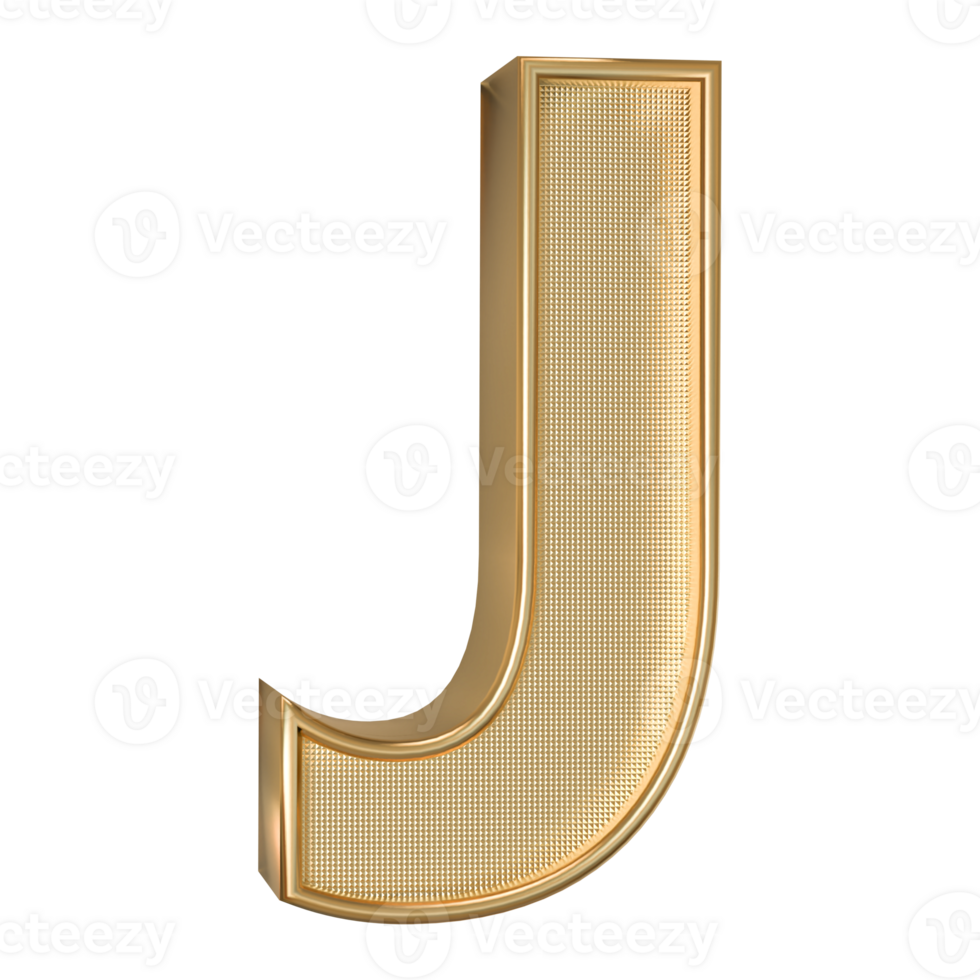 3D Font Letter J uppercase png