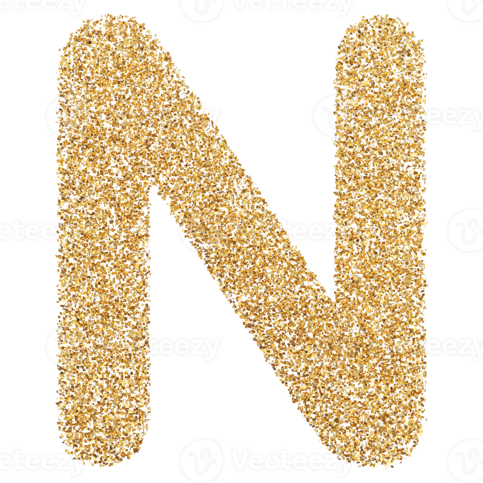 3D Font Letter N uppercase png