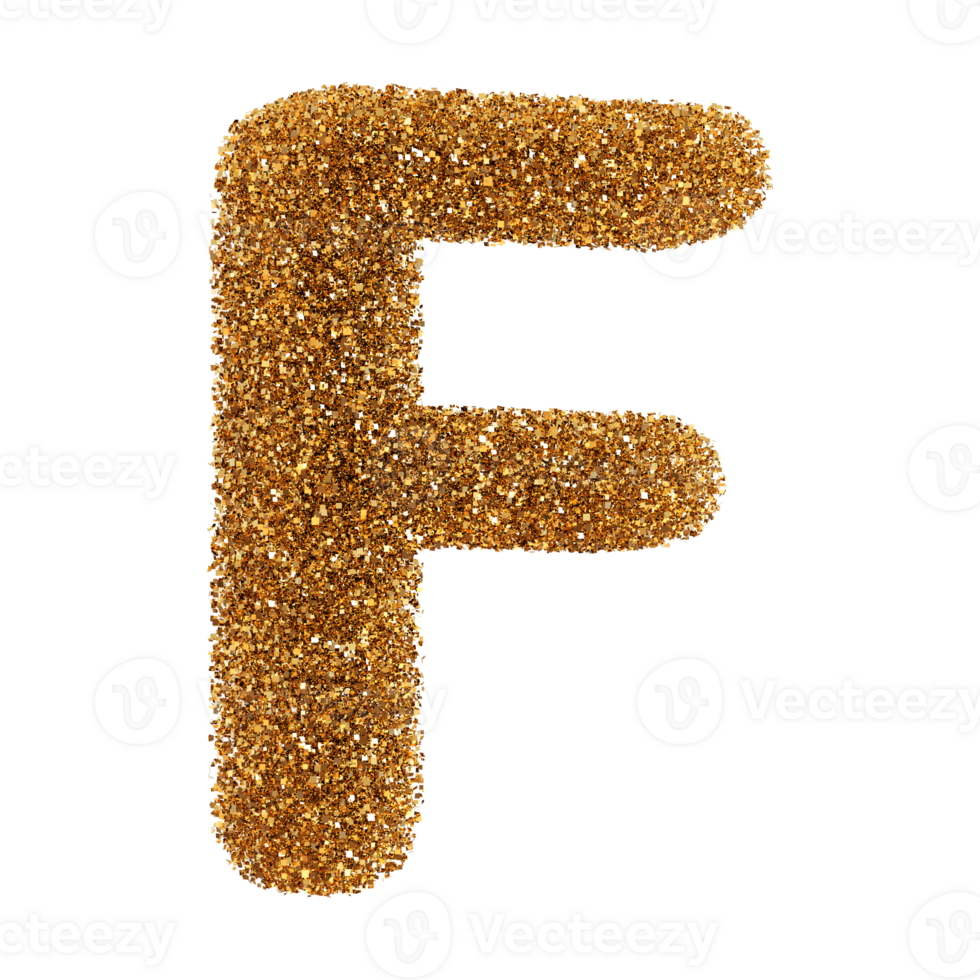 3D Font Letter F uppercase png