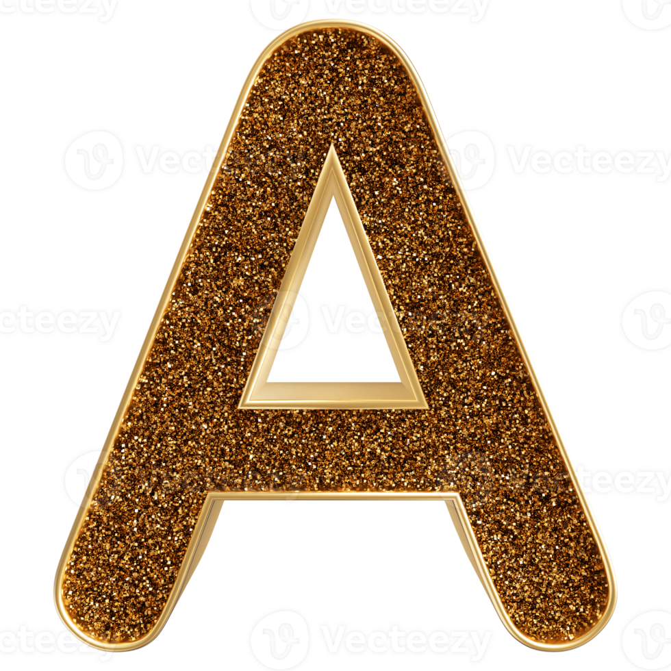 3D Font Letter A uppercase png