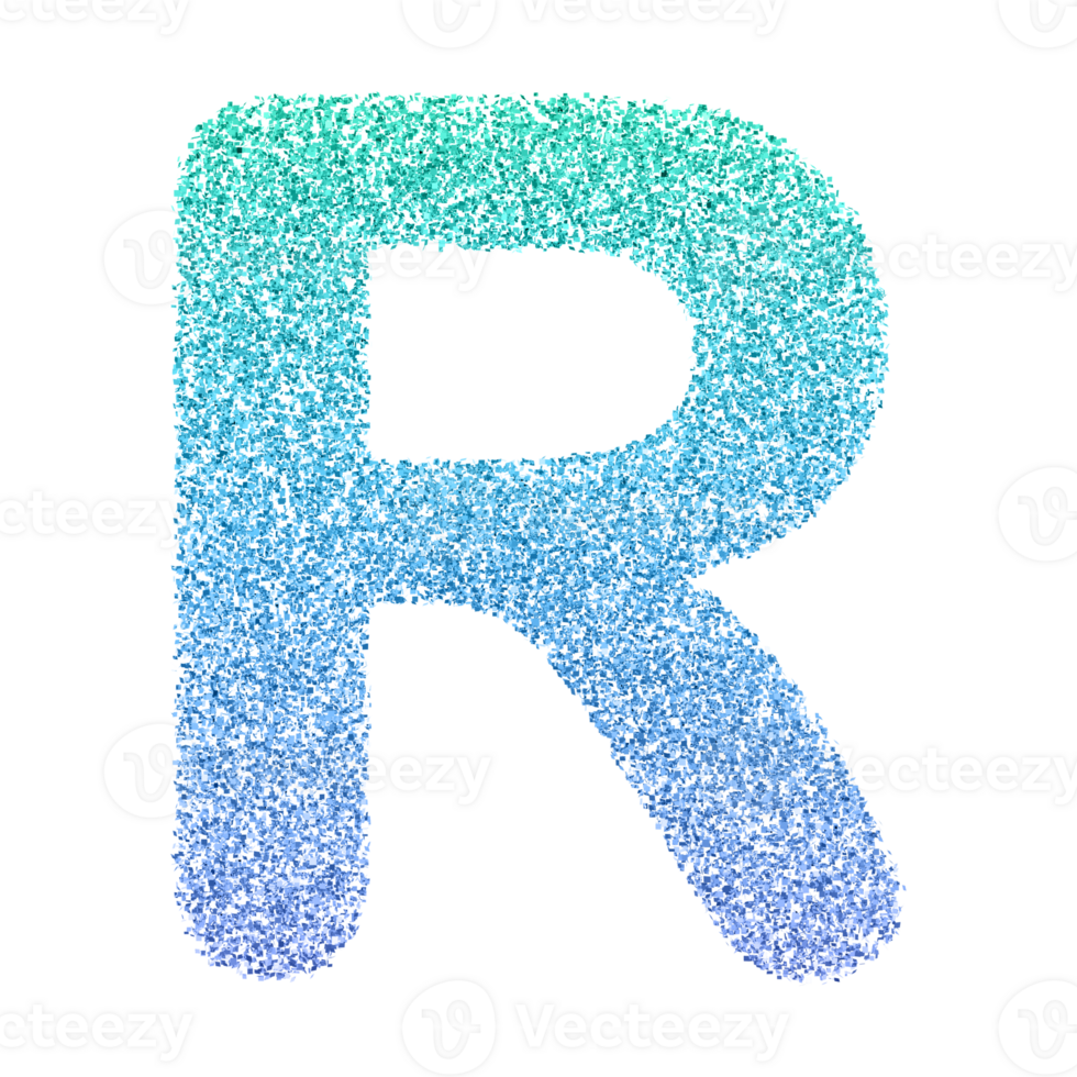 3D Font Letter R uppercase png