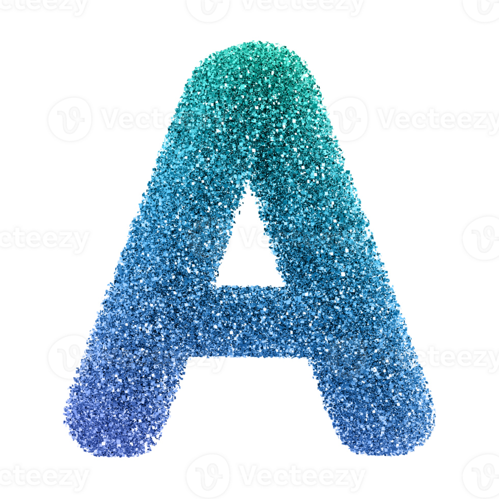 3D Font Letter A uppercase png