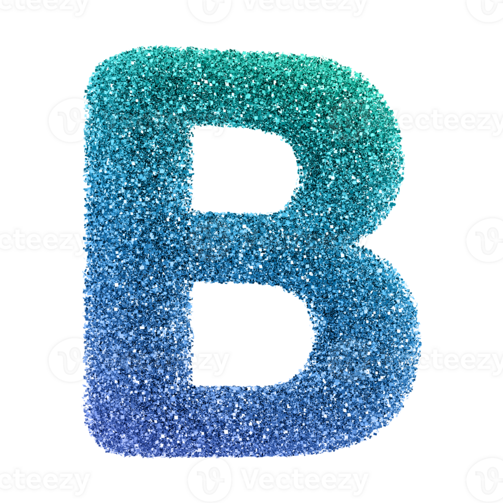 3D Font Letter B uppercase png