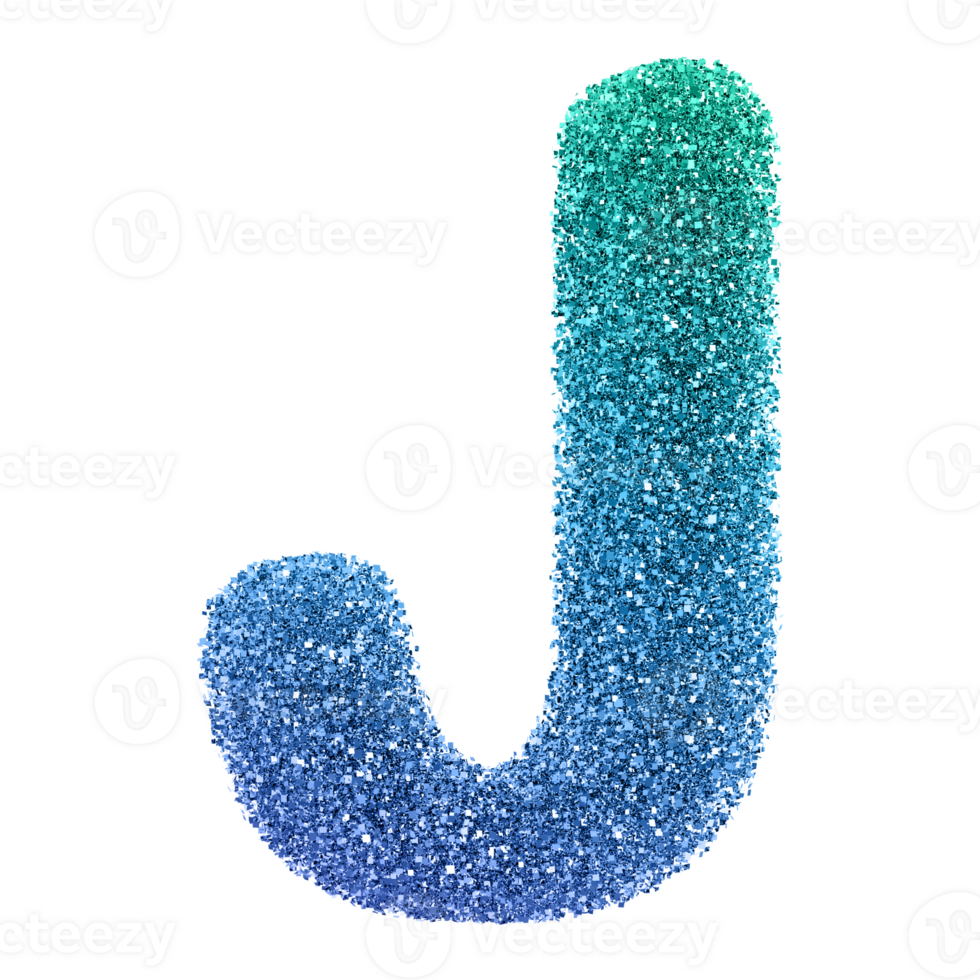 3D Font Letter J uppercase png