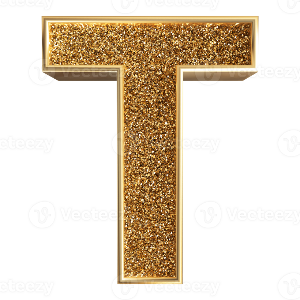 3D Font Letter T uppercase png