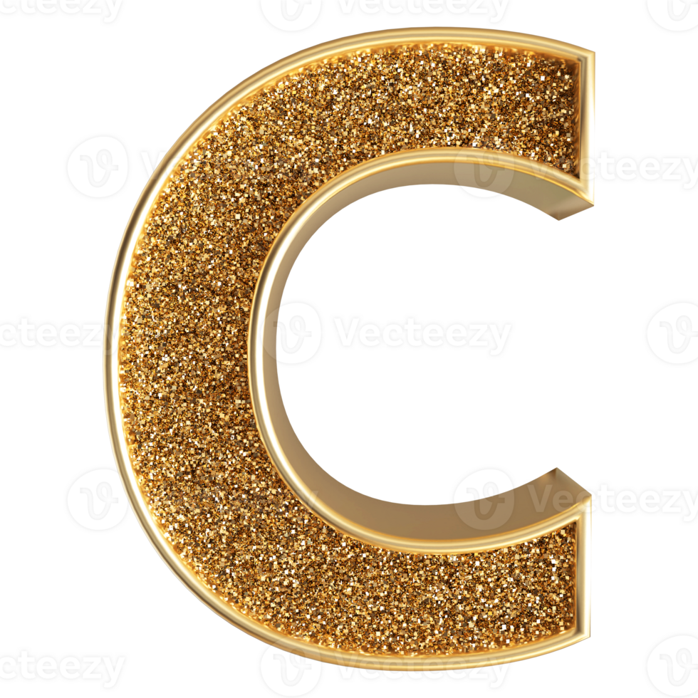 3D Font Letter C uppercase png