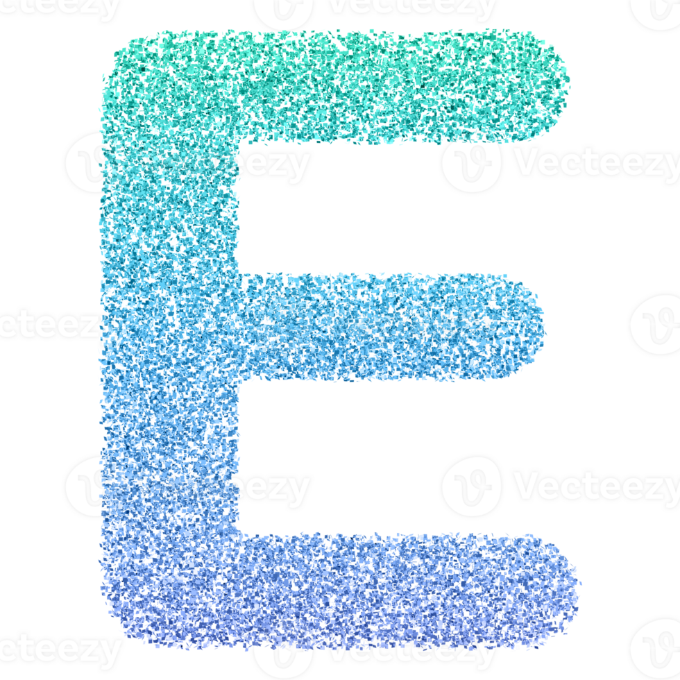 3D Font Letter E uppercase png