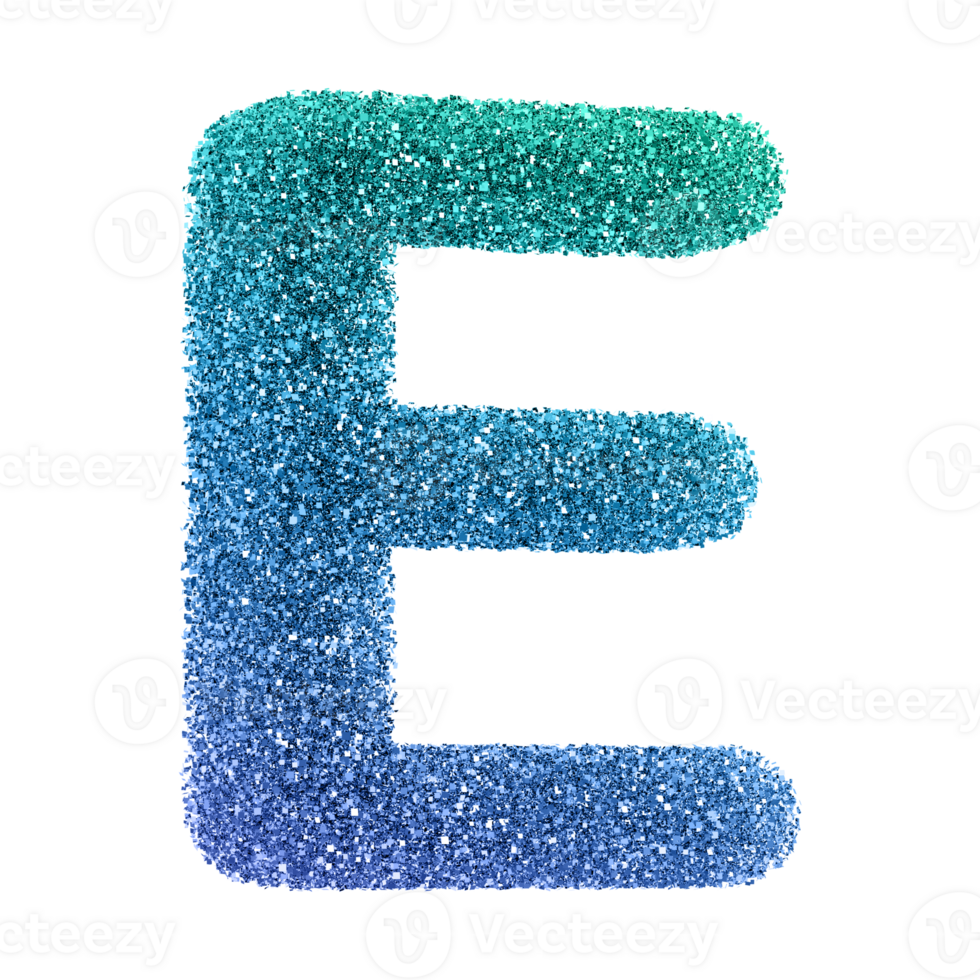 3D Font Letter E uppercase png