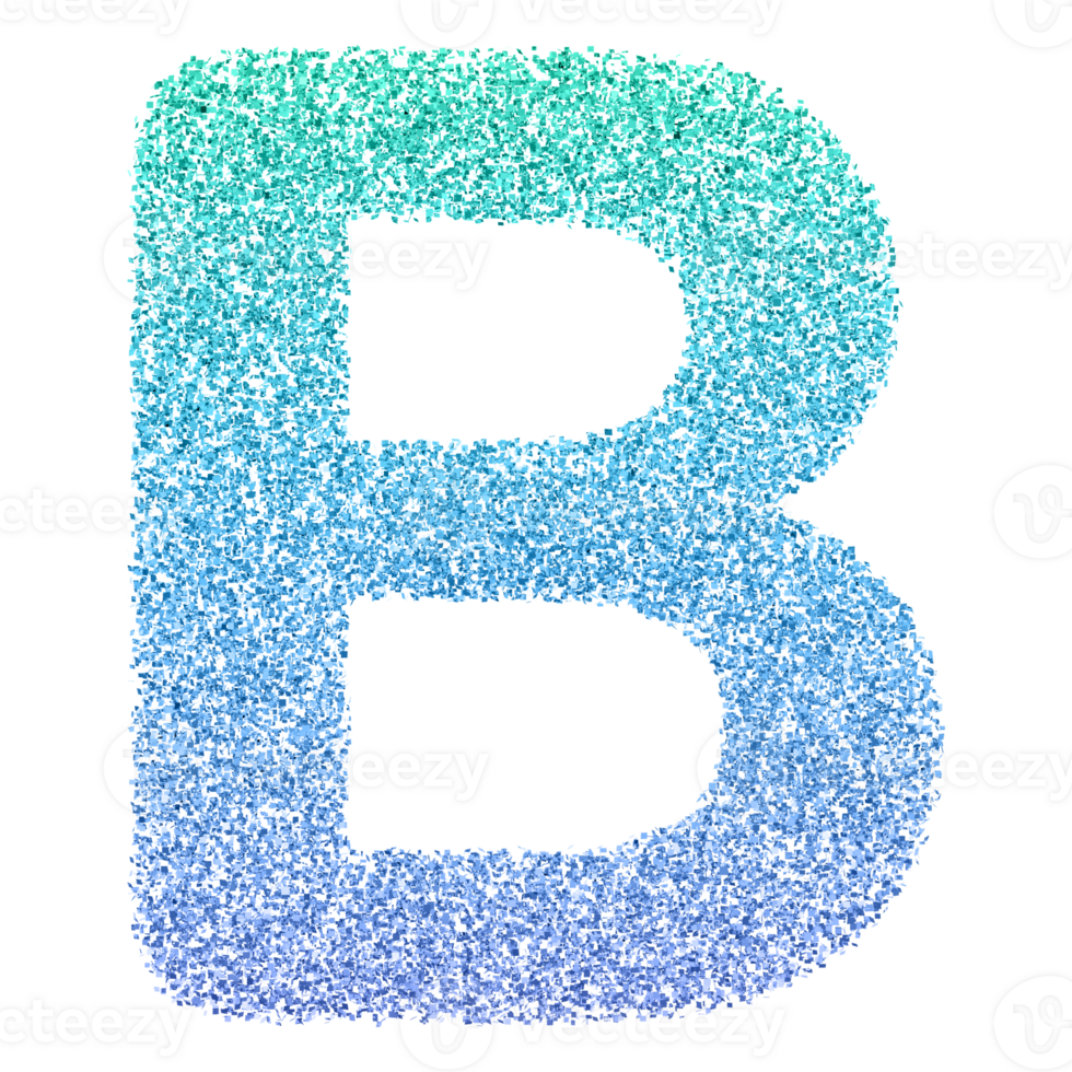 3D Font Letter B uppercase png