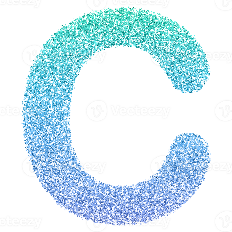 3D Font Letter C uppercase png
