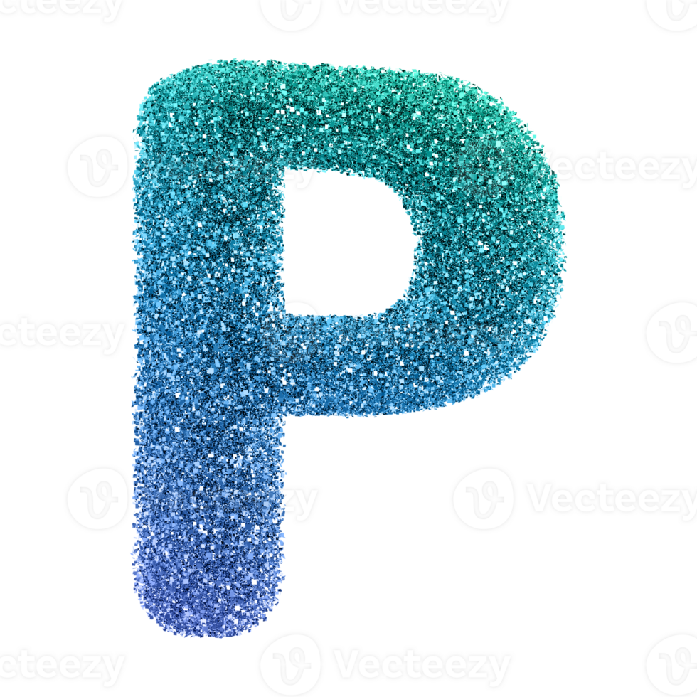 3D Font Letter P uppercase png