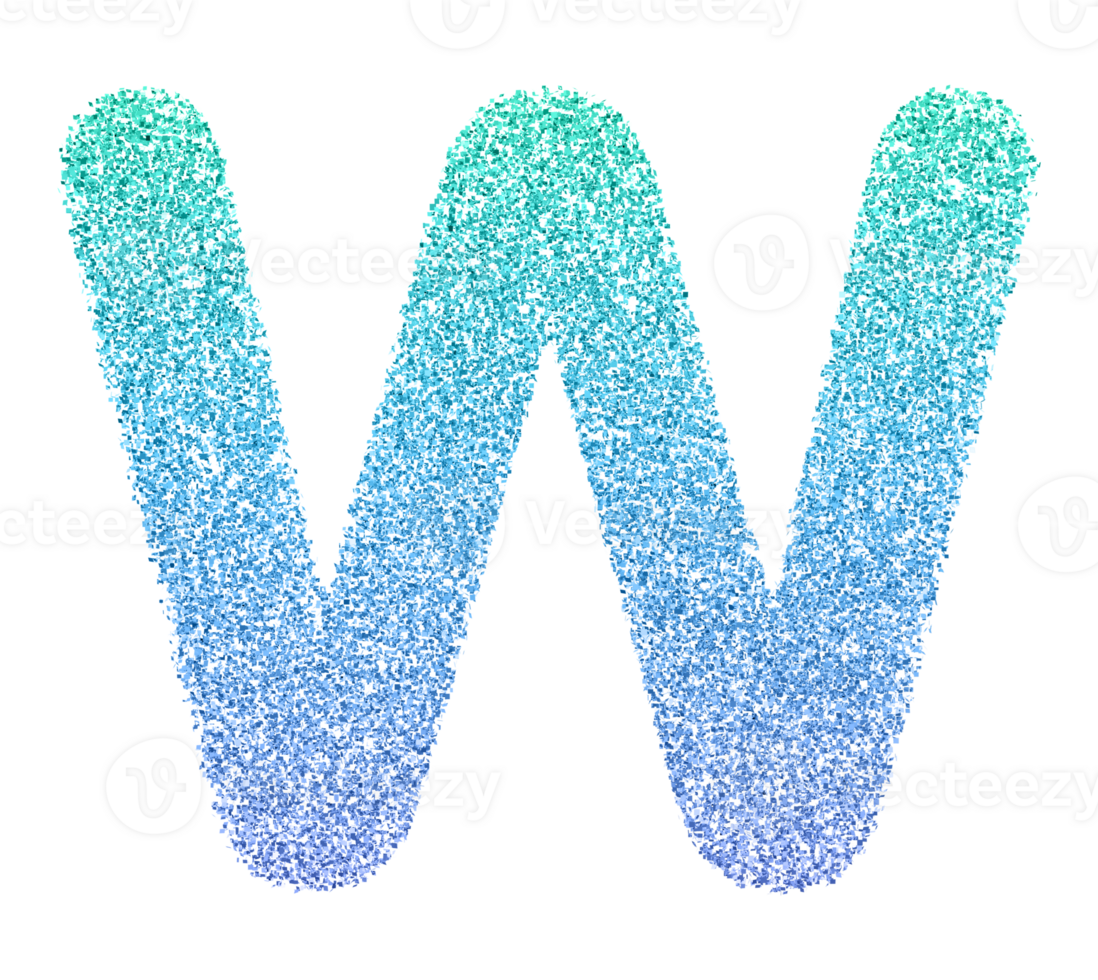 3D Font Letter W uppercase png