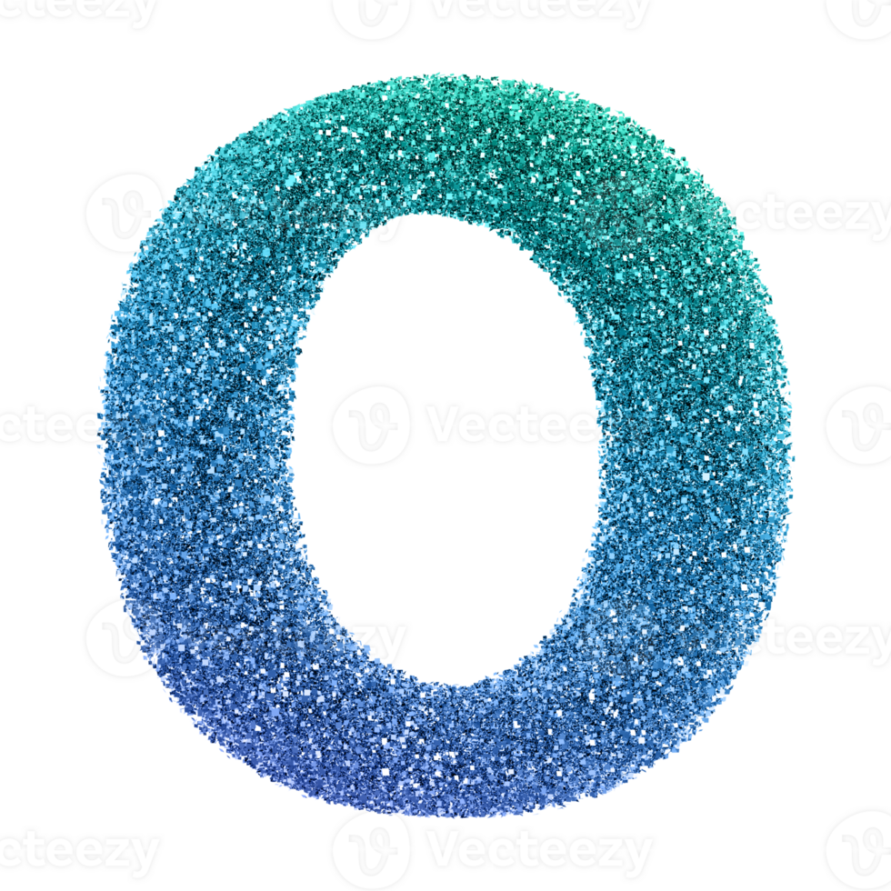 3D Font Letter O uppercase png