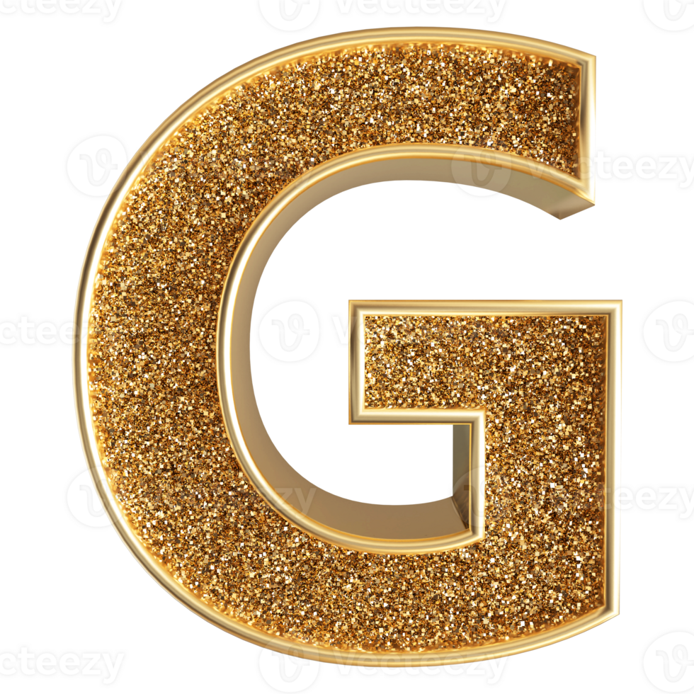 3D Font Letter G uppercase png