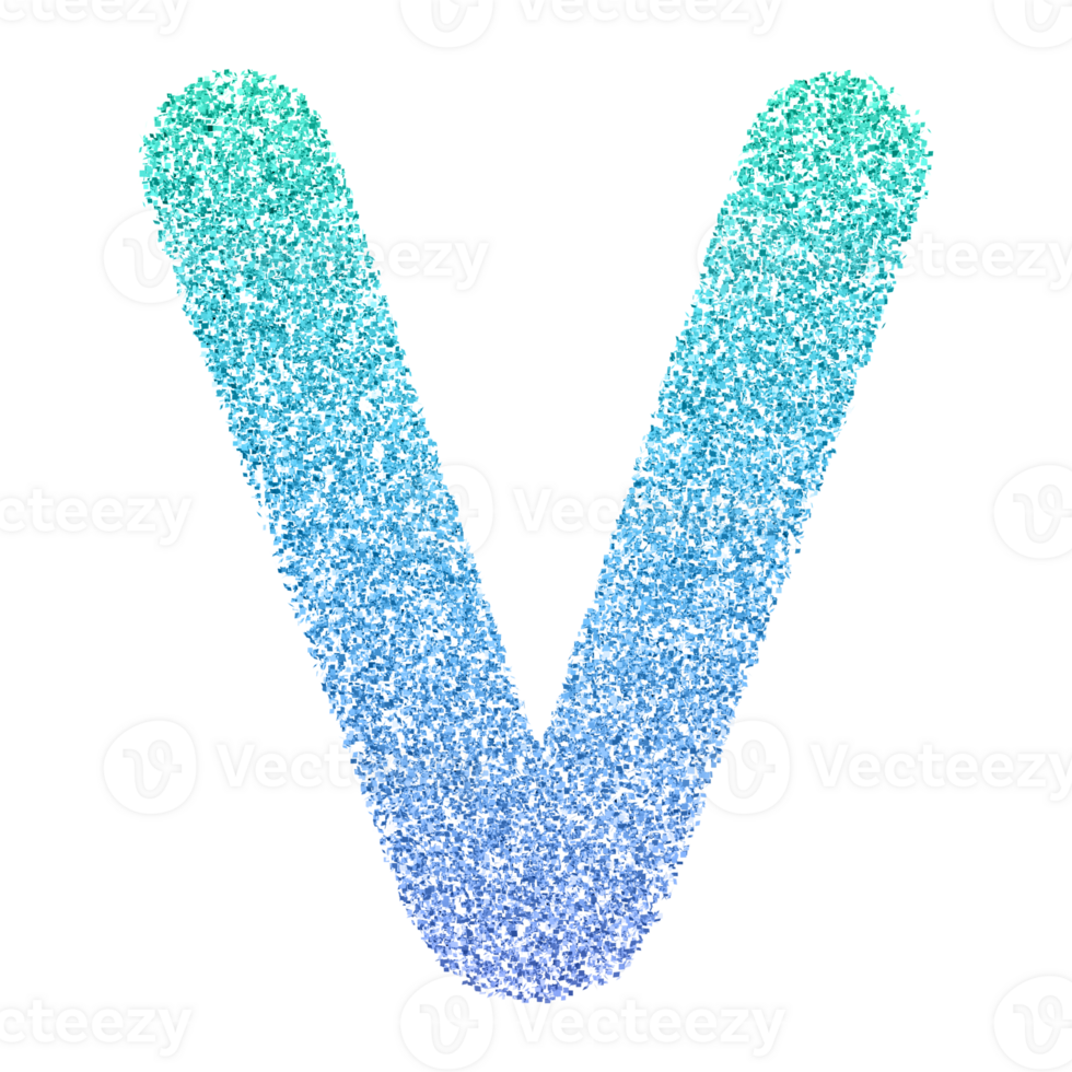 3D Font Letter V uppercase png