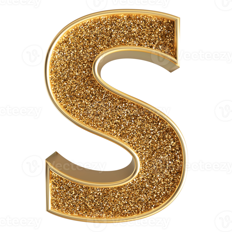 3D Font Letter S uppercase png