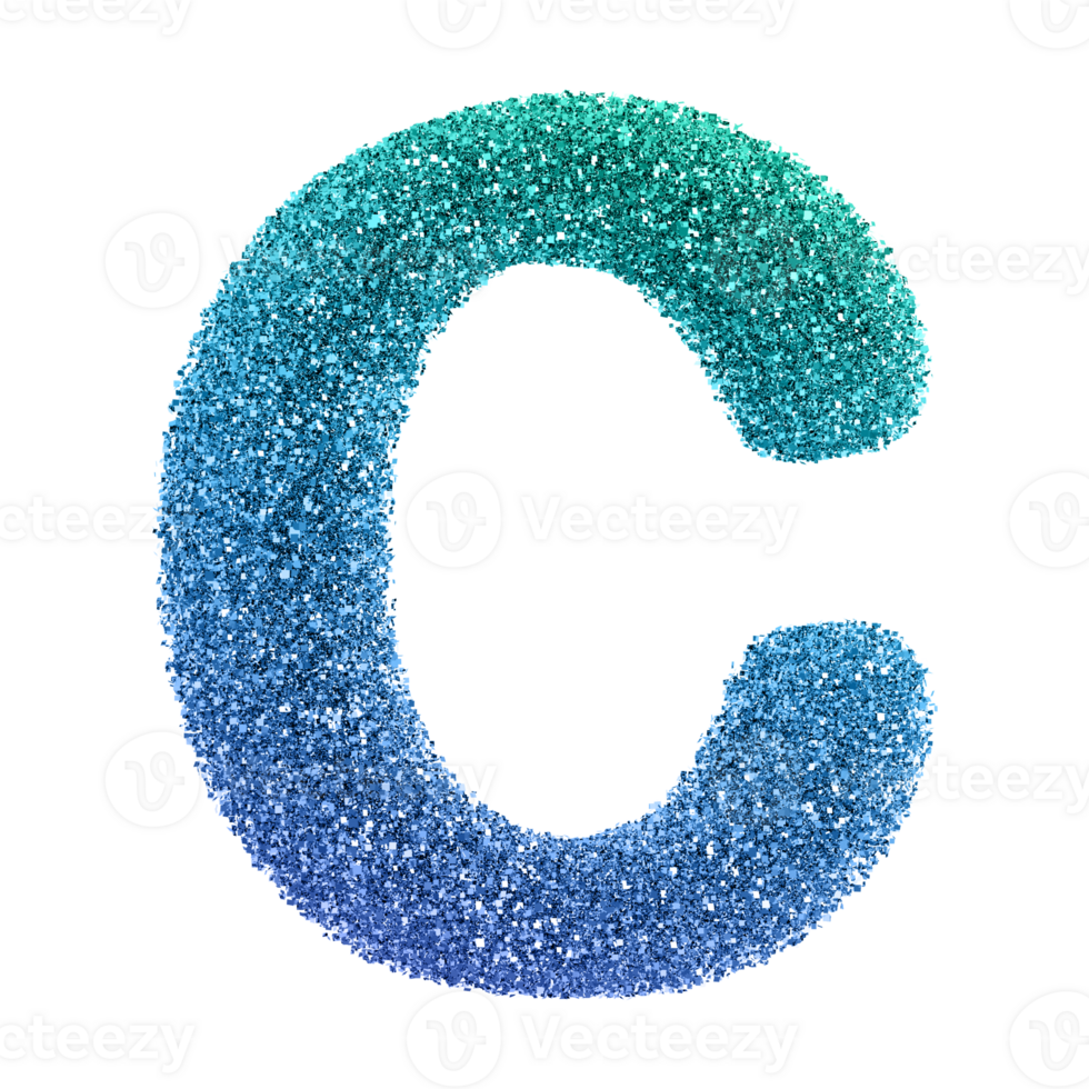 3D Font Letter C uppercase png