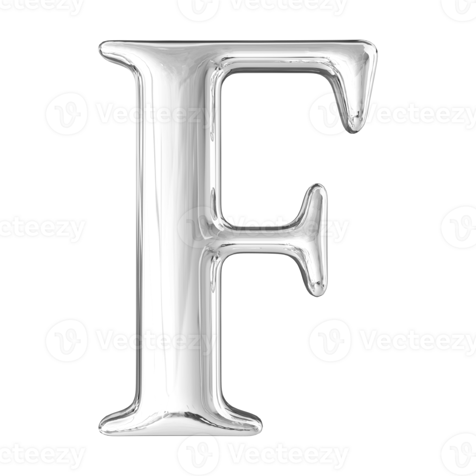3D Font Letter F uppercase png