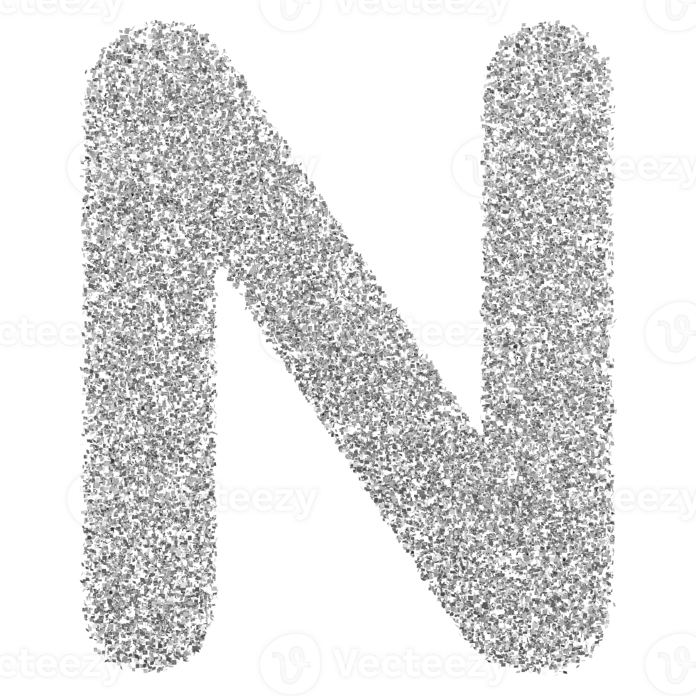 3D Font Letter N uppercase png