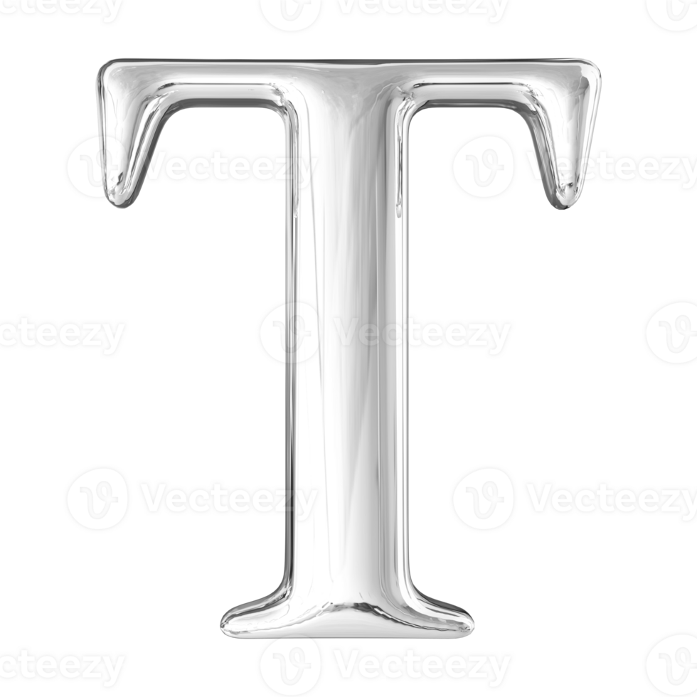 3D Font Letter T uppercase png