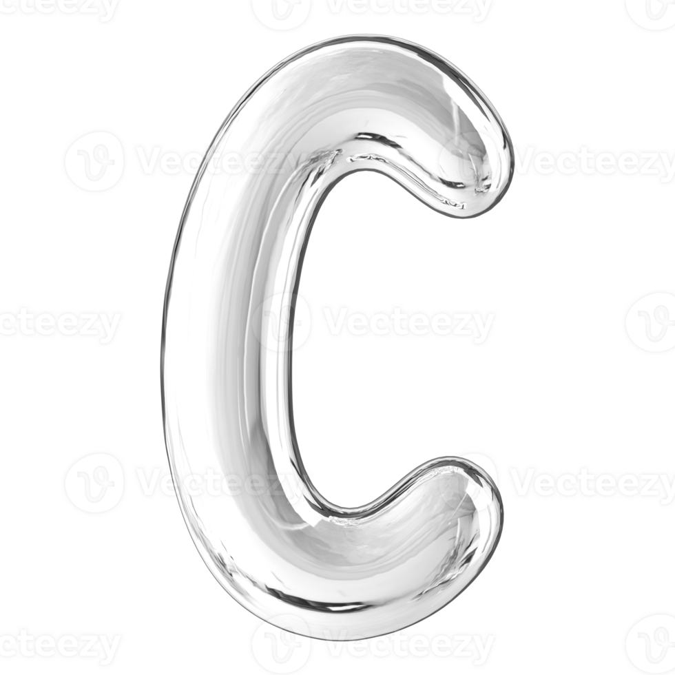 3D Font Letter C uppercase png