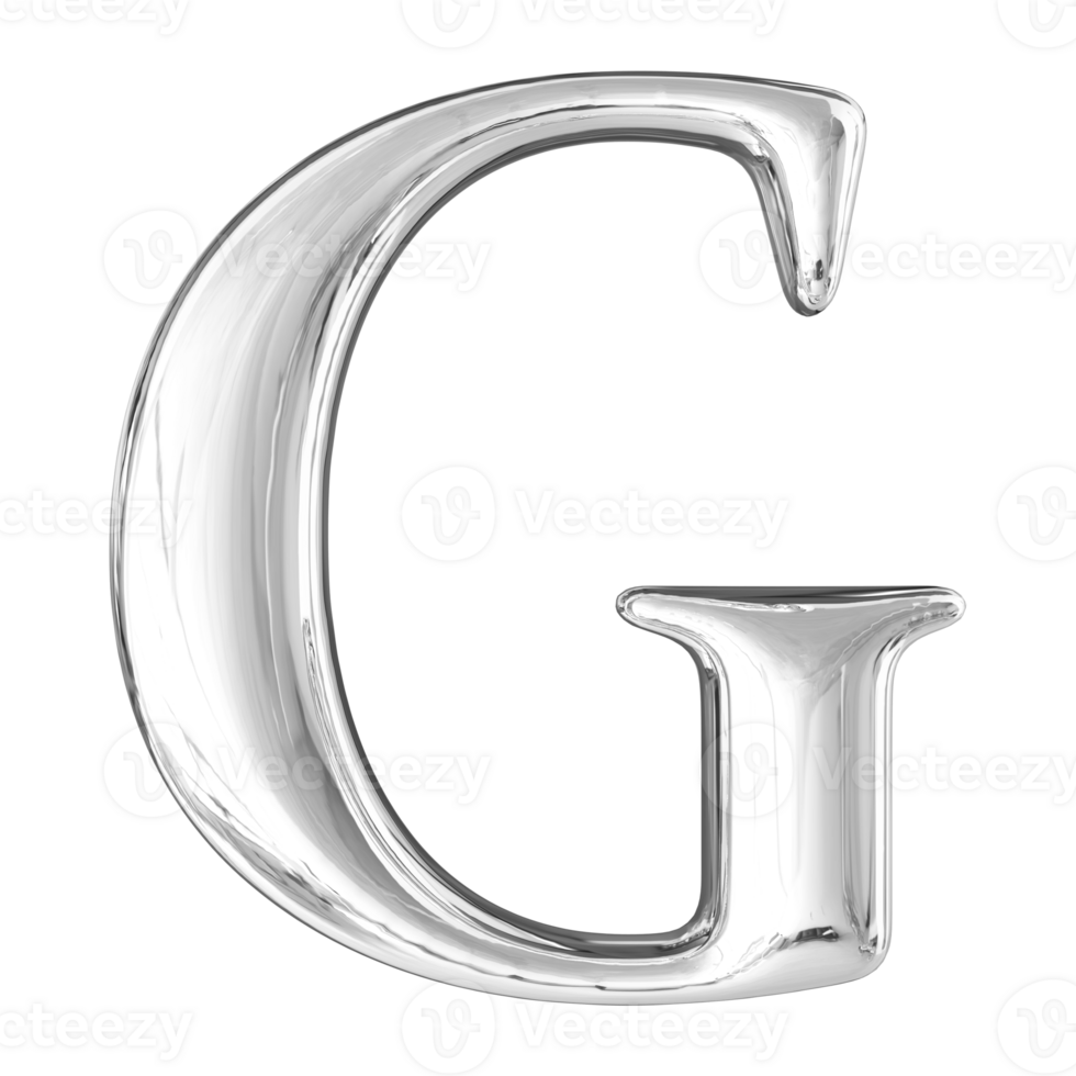 3D Font Letter G uppercase png