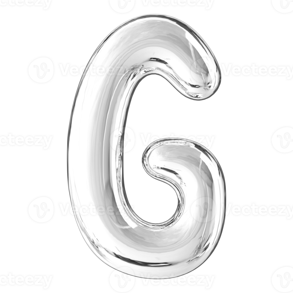 3D Font Letter G uppercase png