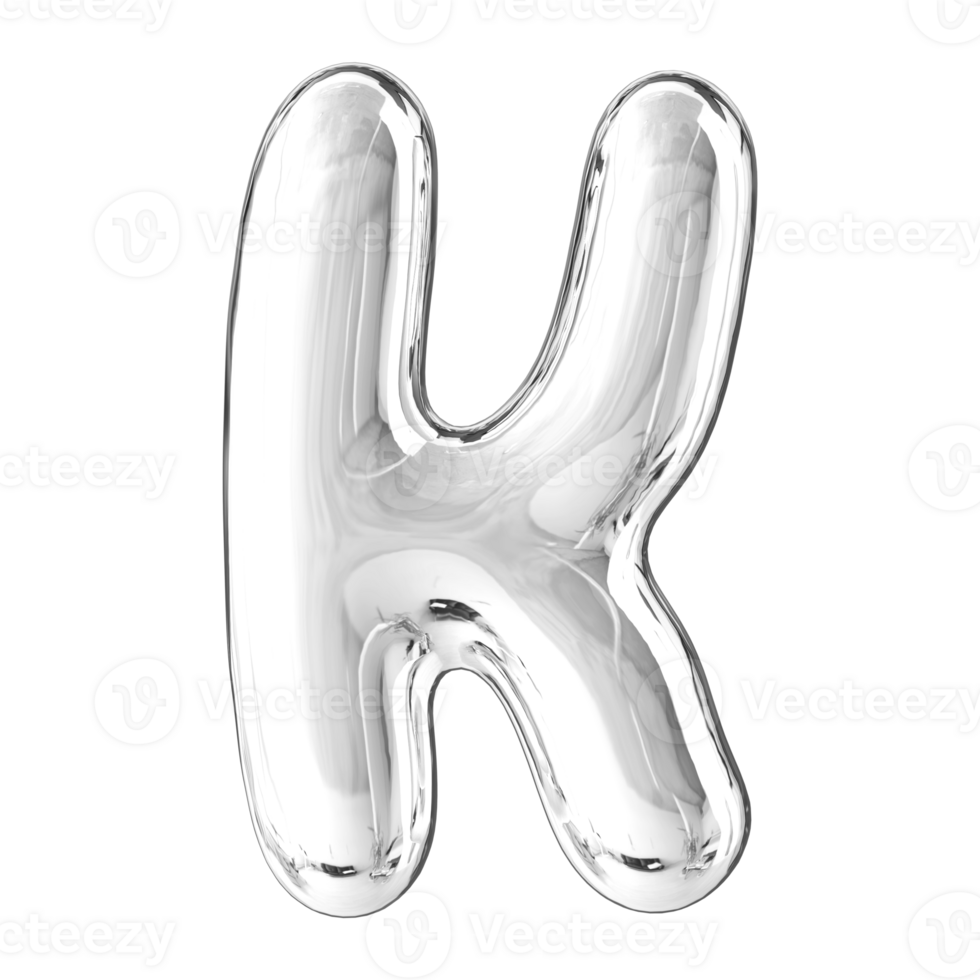 3D Font Letter K uppercase png
