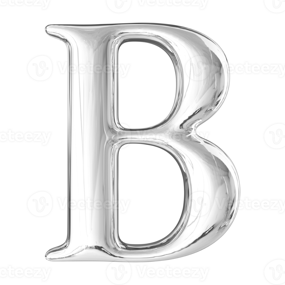 3D Font Letter B uppercase png
