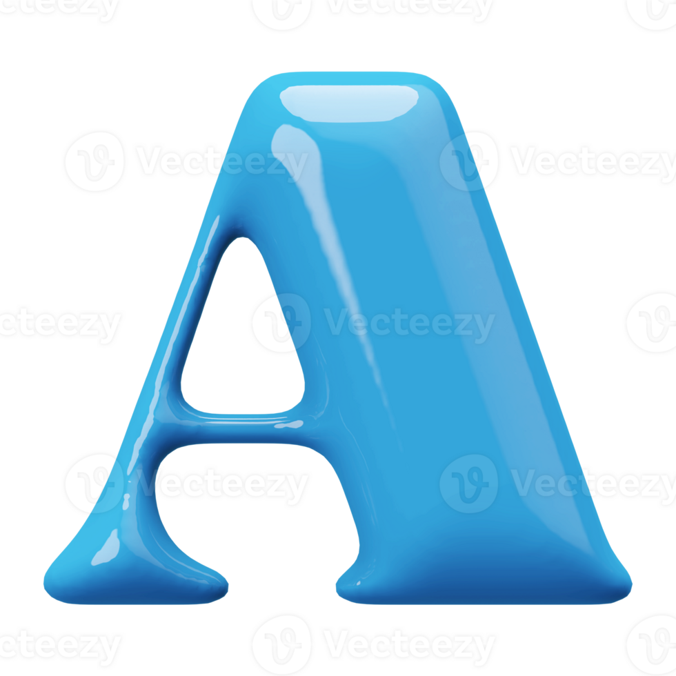 3D Font Letter A uppercase png