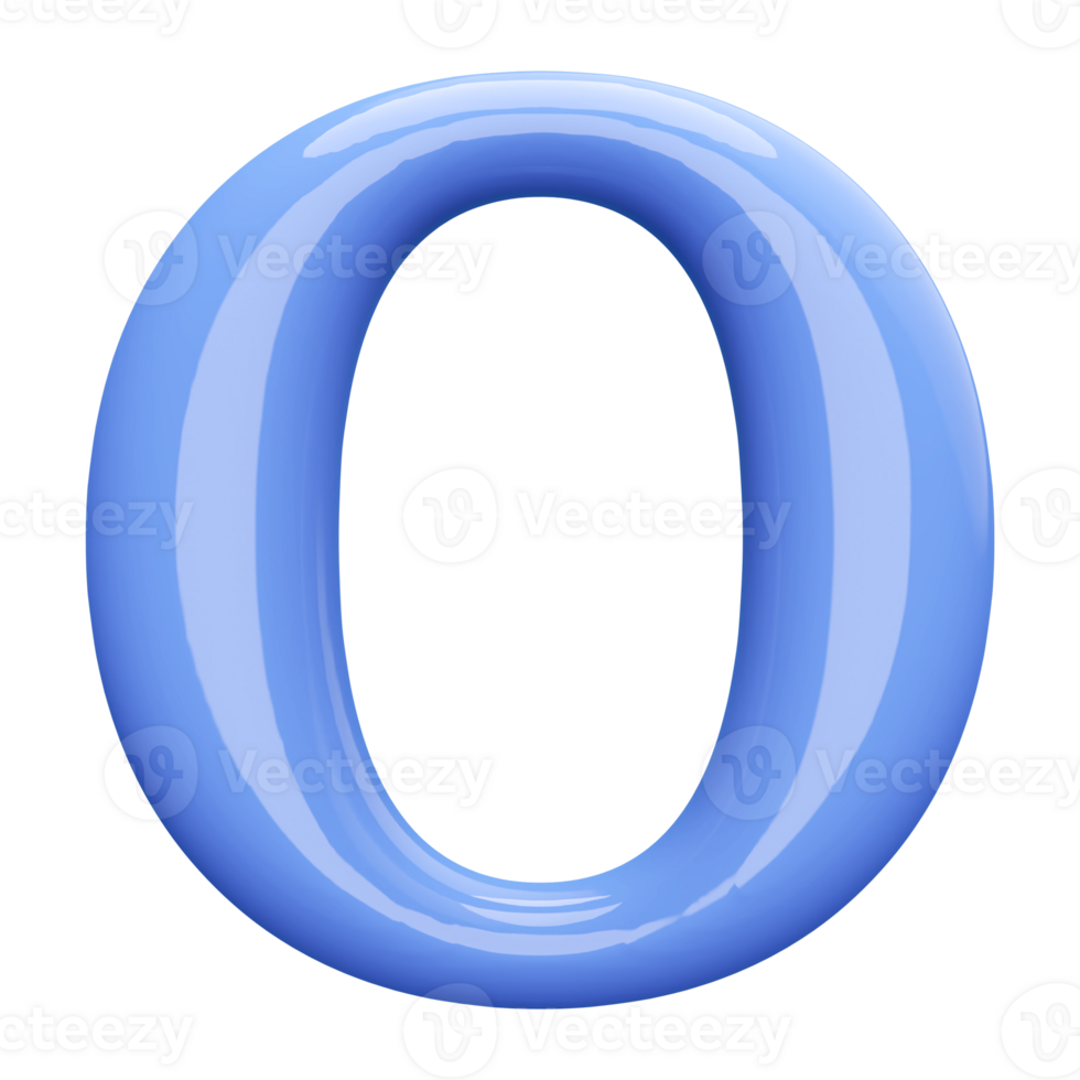 3D Font Letter O uppercase png