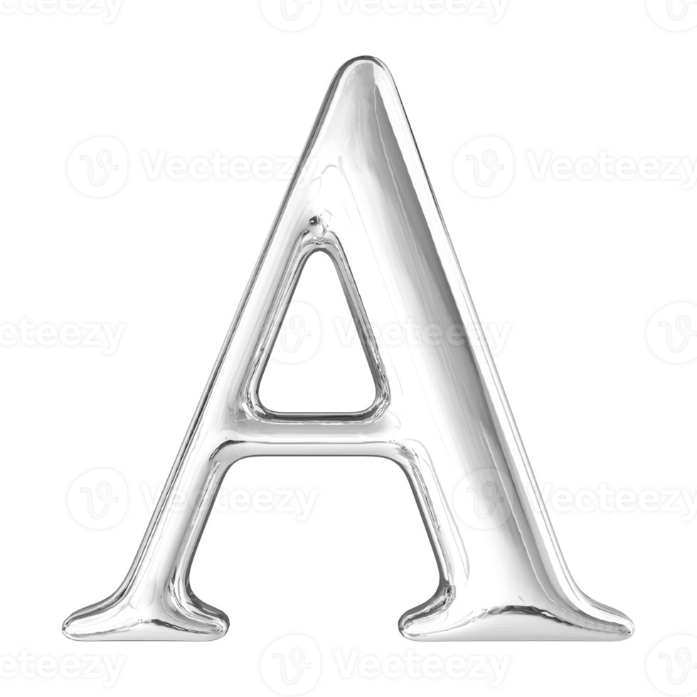 3D Font Letter A uppercase png