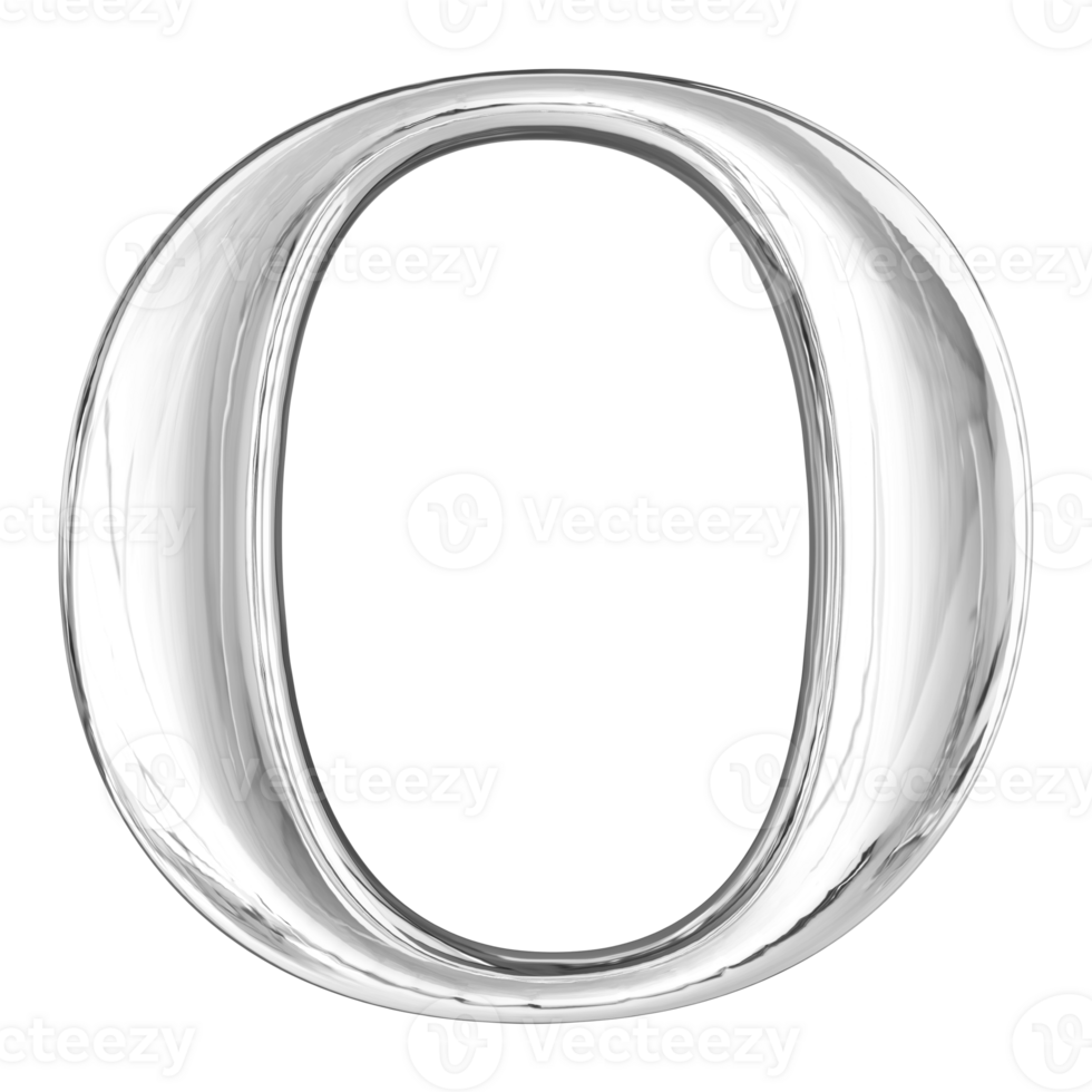3D Font Letter O uppercase png