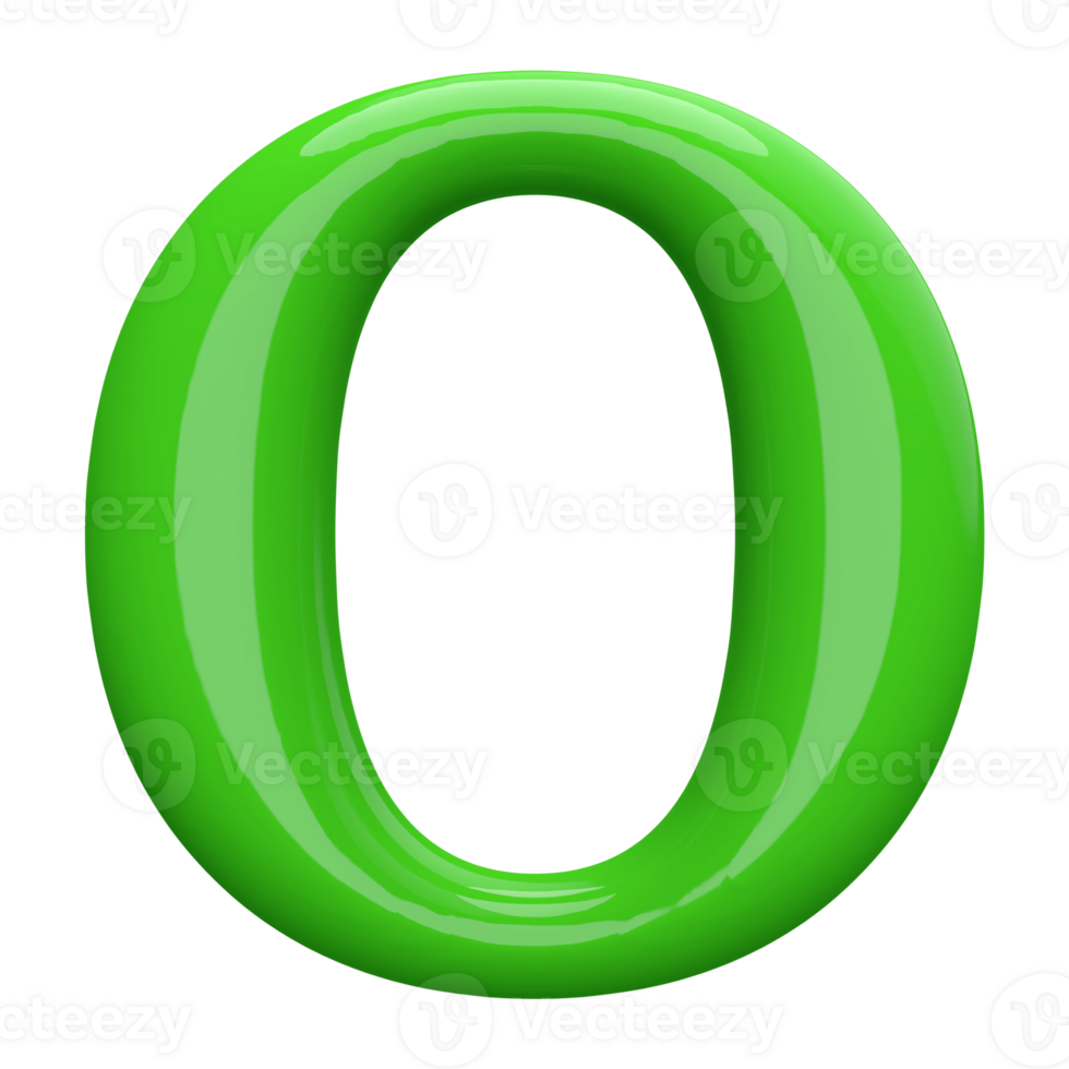 3D Font Letter O uppercase png