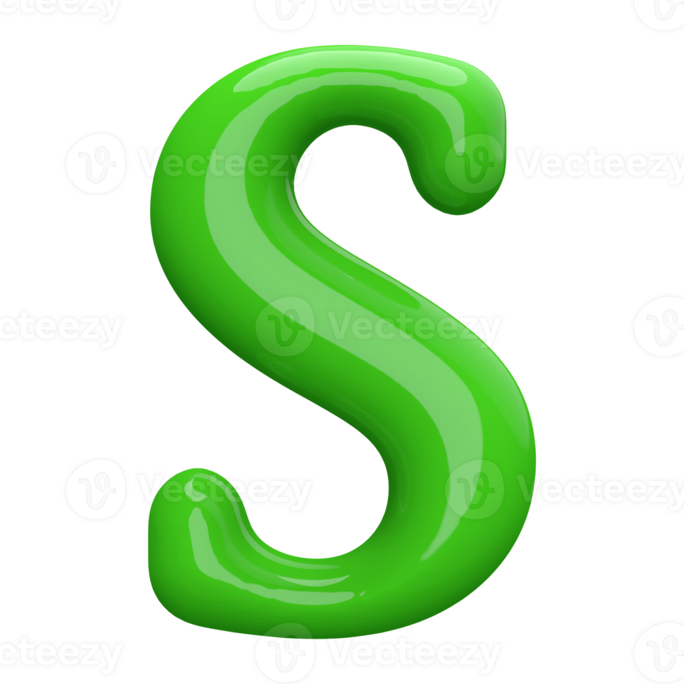 3D Font Letter S uppercase png