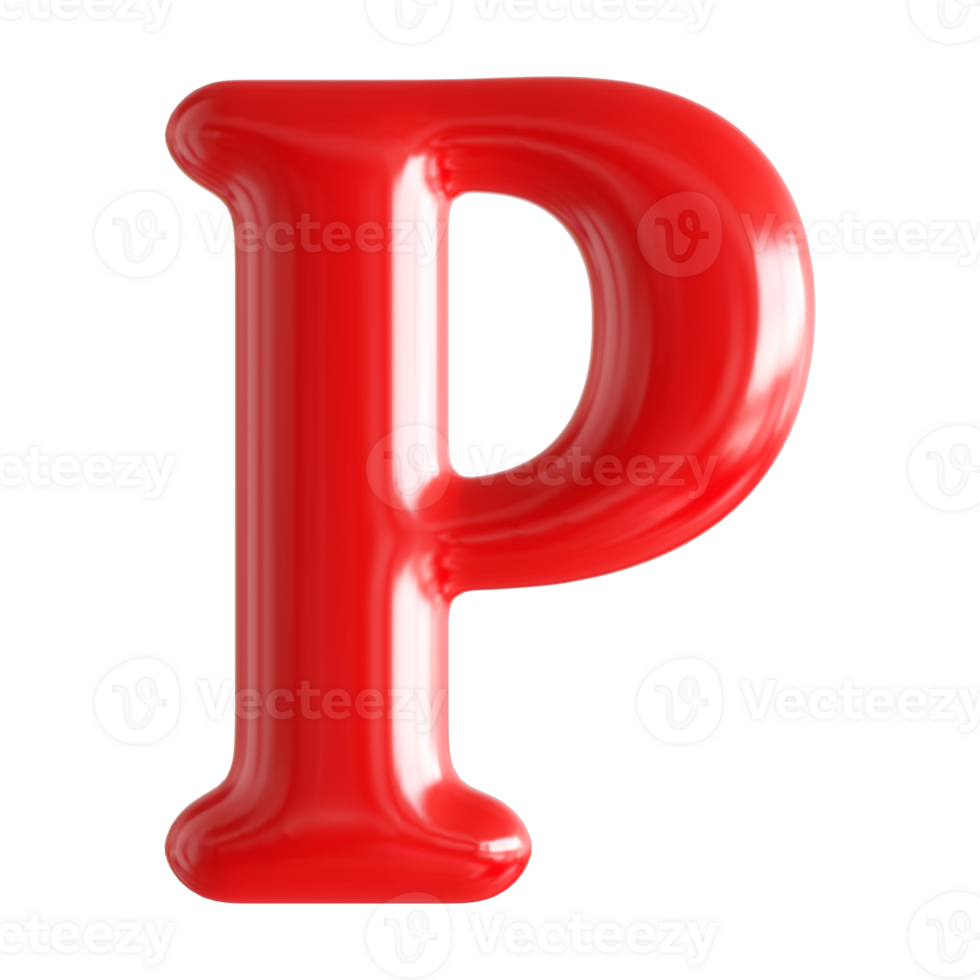 3D Font Letter P uppercase png