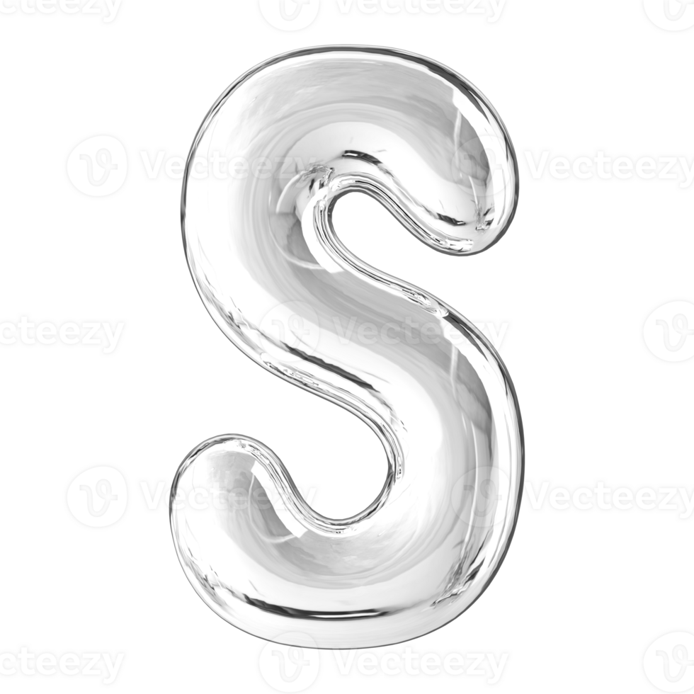 3D Font Letter S uppercase png