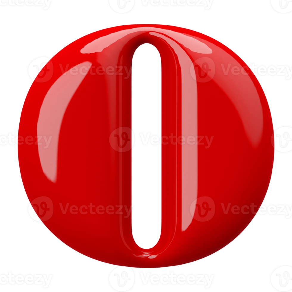 3D Font Letter O uppercase png