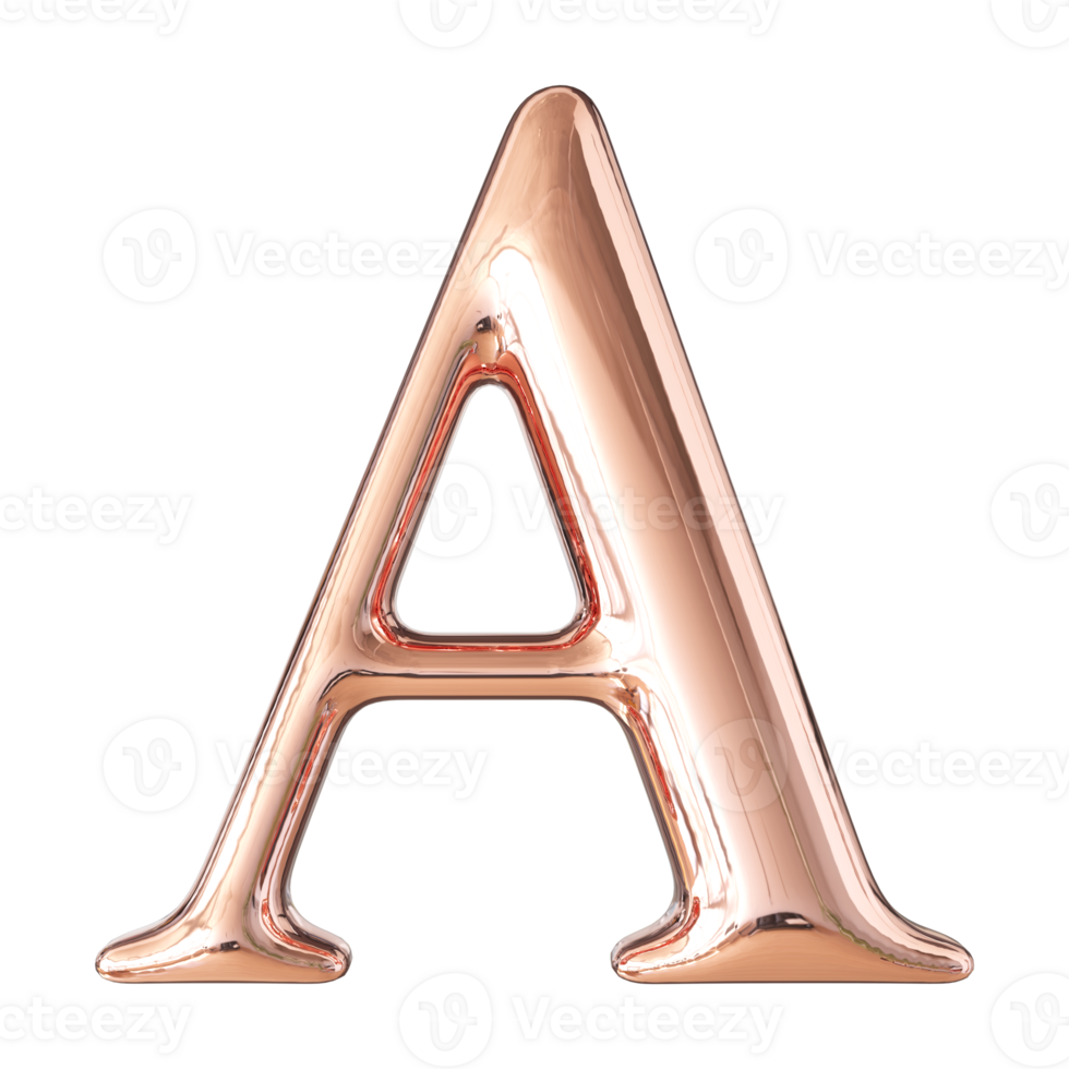 3D Font Letter A uppercase png