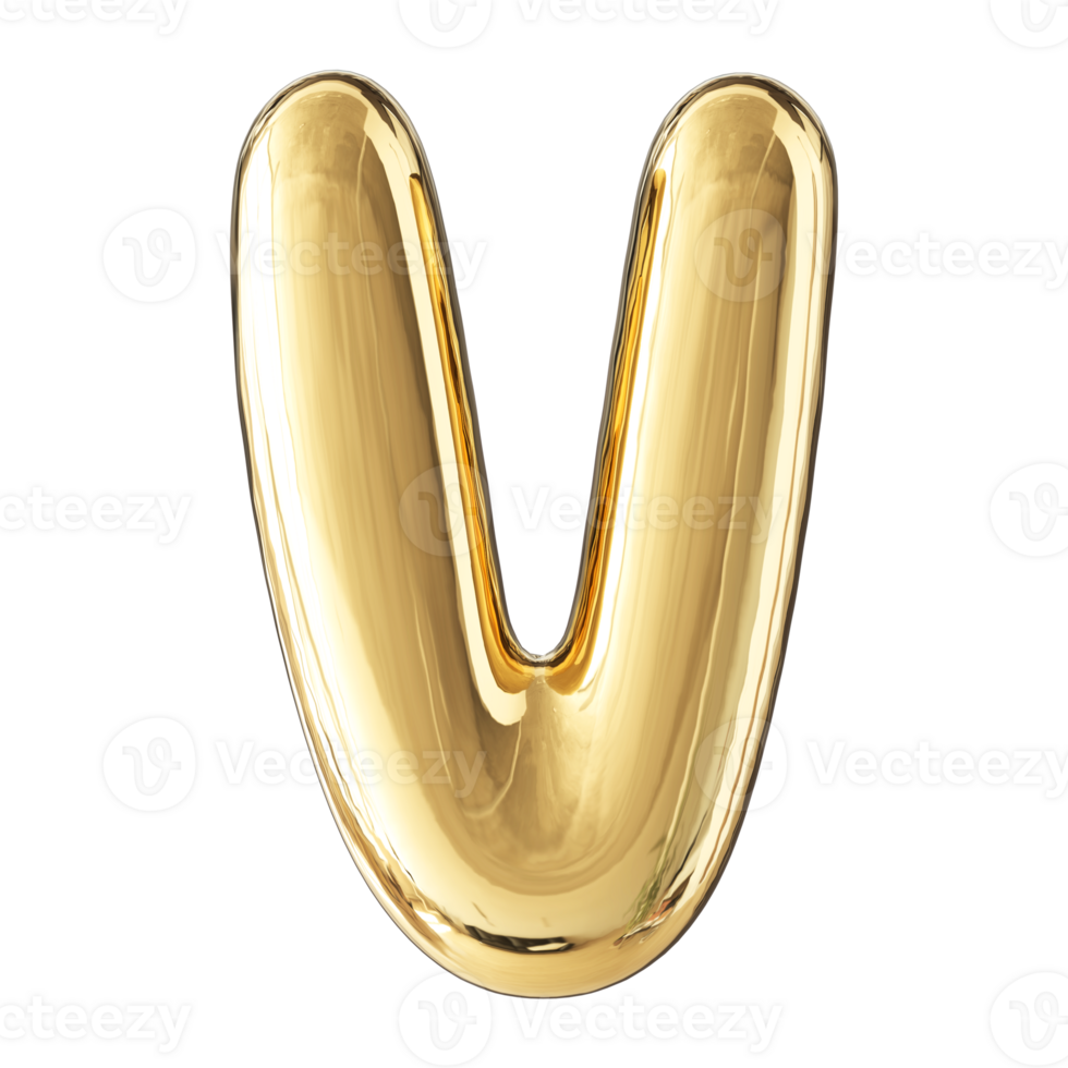 3D Font Letter V uppercase png